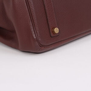 Bolso Birkin 35 de cuero granulado rojo ladrillo - Imagen 8