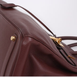 Bolso Birkin 35 de cuero granulado rojo ladrillo - Imagen 9