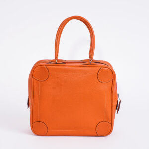 Handbag Omnibus grained pumpkin leather - Image 2