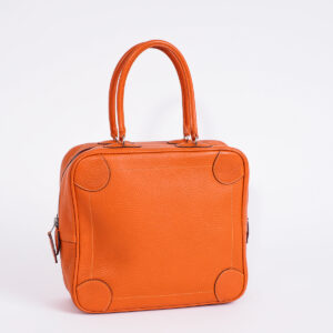 Handbag Omnibus grained pumpkin leather - Image 1