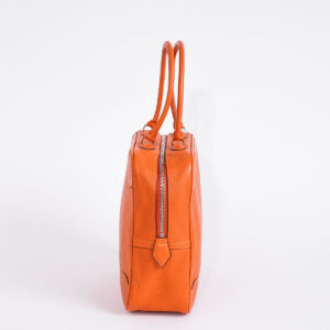 Handbag Omnibus grained pumpkin leather - Image 4