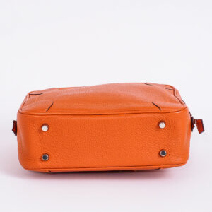 Handbag Omnibus grained pumpkin leather - Image 6