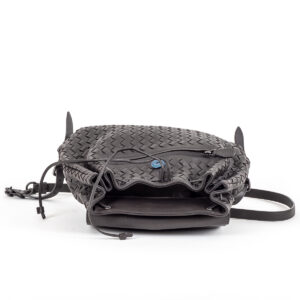 Backpack dark grey braided leather - Image 5
