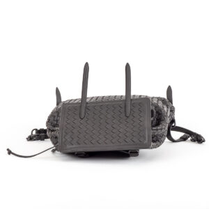 Backpack dark grey braided leather - Image 6