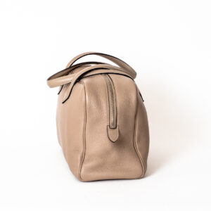 Bolso Victoria de cuero Togo gris tourterelle - Imagen 2