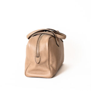 Bolso Victoria de cuero Togo gris tourterelle - Imagen 4