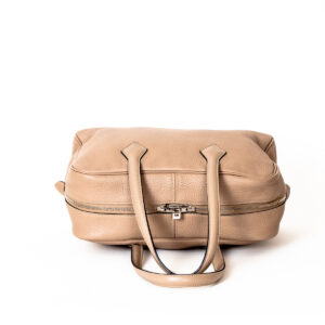 Bolso Victoria de cuero Togo gris tourterelle - Imagen 6