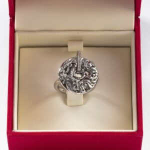 Anillo Shanghai oro blanco de 18k y diamantes, Linea Circle of Fire - Imagen 2