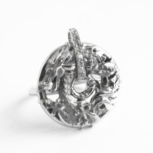 Anillo Shanghai oro blanco de 18k y diamantes, Linea Circle of Fire - Imagen 3