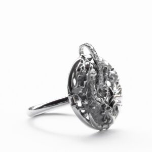 Anillo Shanghai oro blanco de 18k y diamantes, Linea Circle of Fire - Imagen 5