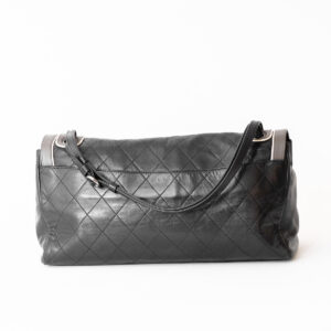 Sac 2.55 Maxi Jumbo en cuir d'agneau noir Edition rare – Image 3