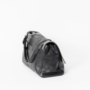 Sac 2.55 Maxi Jumbo en cuir d'agneau noir Edition rare – Image 4