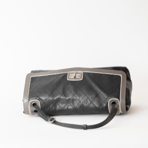 Sac 2.55 Maxi Jumbo en cuir d'agneau noir Edition rare – Image 5