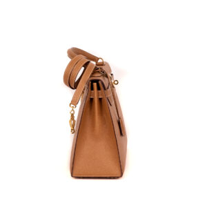 Bolso de mano Kelly 32 Piqué Sellier de cuero Courchevel gold - Imagen 2