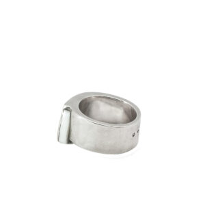 Bague Candy en argent et pierre blanche – Image 2