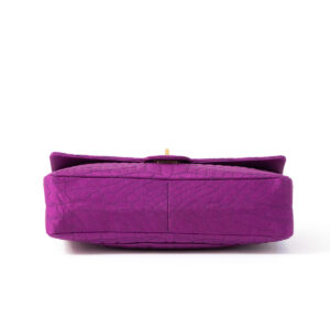 Bolso de raso de seda 2.55 estampado cocodrilo fuschia - Imagen 8