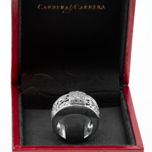 Bague Feuillage en or 18k et pavage de diamants – Image 2