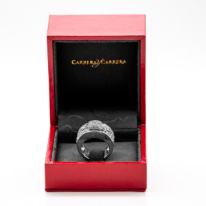 Bague Feuillage en or 18k et pavage de diamants – Image 3