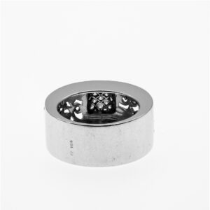Bague Feuillage en or 18k et pavage de diamants – Image 6