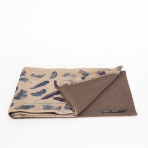 Echarpe double face en laine angora et soie Plumes – Image 3