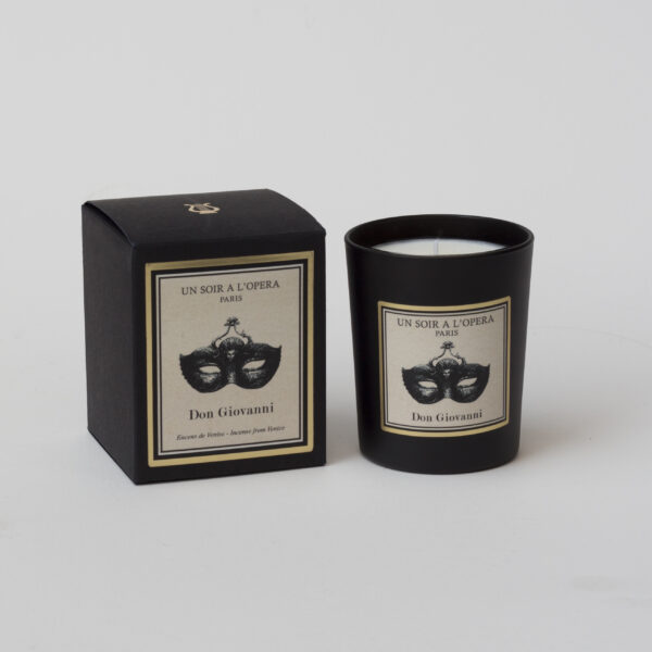 Bougie parfumée DON GIOVANNI - Encens de Venise d'après l'Opéra de Mozart. (Vendu par lot de 2 bougies)-0