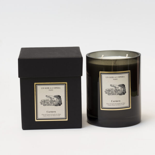 Bougie parfumée 3 mèches - CARMEN 1KG Feuilles de tabac et Fleur de Cassie d'après l'Opéra de Bizet 1KG-0