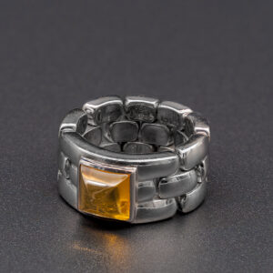 Bague Khesis or blanc 18k ornée d'une superbe citrine – Image 2