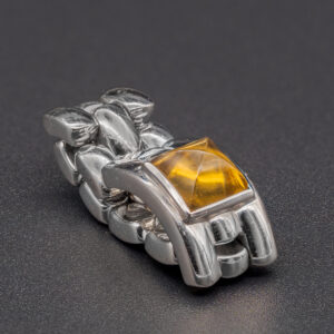 Bague Khesis or blanc 18k ornée d'une superbe citrine – Image 3