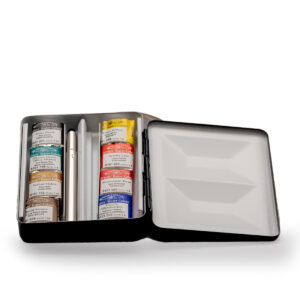 Boite d'aquarelles de voyage cuir Swift orange – Image 3