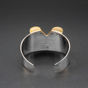 Manchette Essential V Cuff acier et plaqué or – Image 2