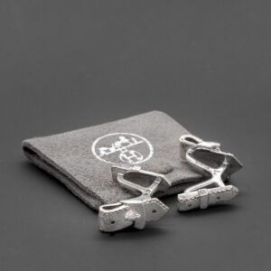 Paire de boutons de manchettes en argent 925 Les Ceintures – Image 1