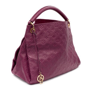 Artsy bag in raspberry red Monogam Empreinte leather - Image 4