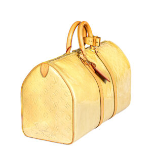 Sac Mercer Keepall 50 cuir verni beige – Image 6