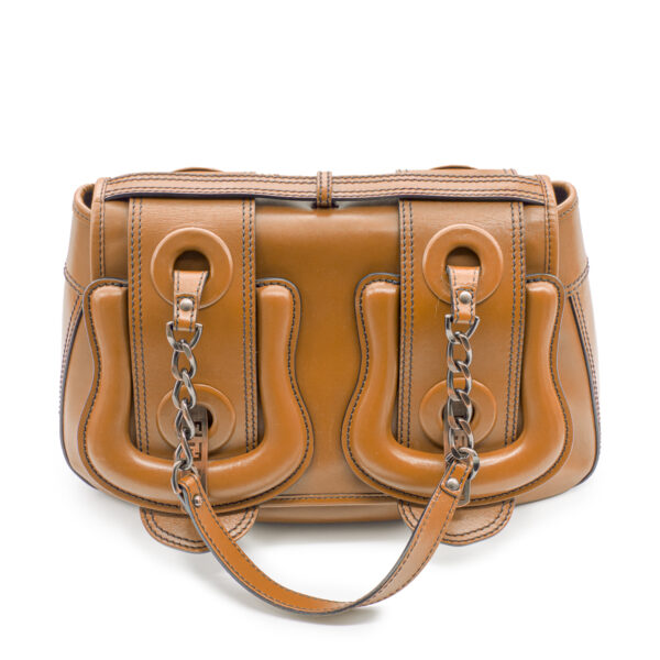 Sac B-Bag en cuir lisse marron-0