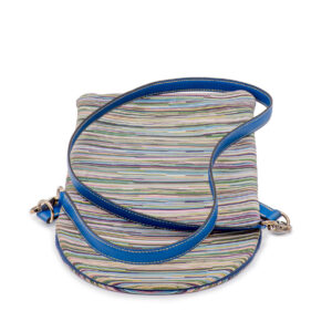 Pochette à bandoulière Pillow en cuir vibrato bleu – Image 2