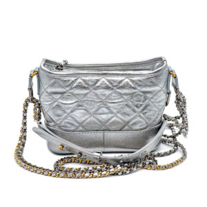 Sac Gabrielle P.M. en cuir lamé argenté – Image 4