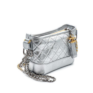 Sac Gabrielle P.M. en cuir lamé argenté – Image 3