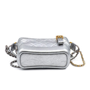 Sac Gabrielle P.M. en cuir lamé argenté – Image 5
