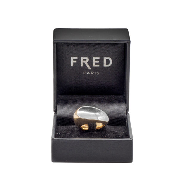 Bague Mouvement or jaune et or blanc 18k-0