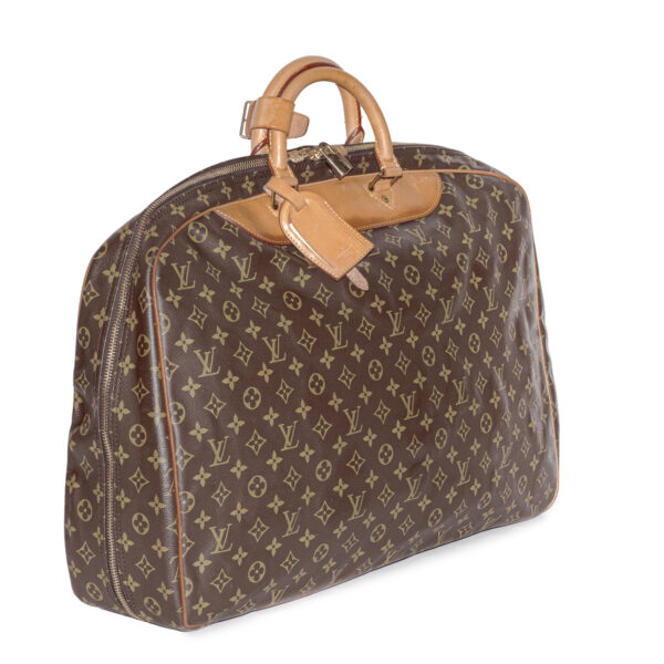 Sac de voyage Alizé 1 poche en toile Monogram et cuir naturel-0