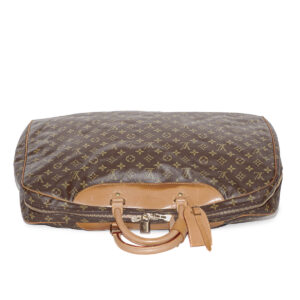 Sac de voyage Alizé 1 poche en toile Monogram et cuir naturel – Image 4
