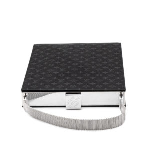 Sac Ange Mini-Monogram en satin de soie noir - Imagen 1