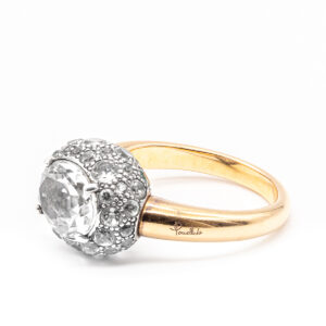 Bague Tabou en or rose 18k ornée d'une imposante Topaze blanche - Image 4