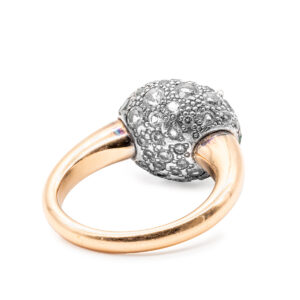 Bague Tabou en or rose 18k ornée d'une imposante Topaze blanche - Image 3