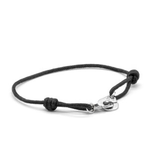 Bracelet sur cordon Menottes Dinh Van R10 or blanc 18k - Imagen 3