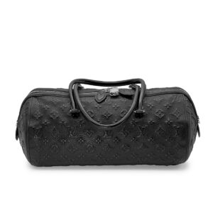 Sac Néo Papillon Révelation en cuir noir Monogram débossé Grand Modèle - Image 2
