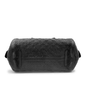 Sac Néo Papillon Révelation en cuir noir Monogram débossé Grand Modèle - Image 3