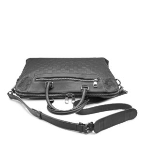 Porte-documents Jour en cuir Damier Infini noir – Image 4