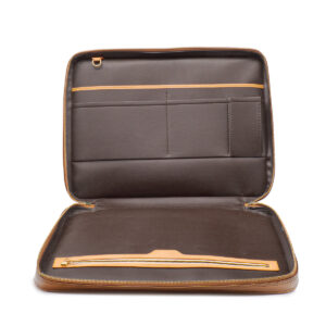 Porte-documents en cuir vernis Monogram bronze - Image 3