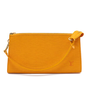 Pochette Accessoires G.M. en cuir épi mandarine – Image 1